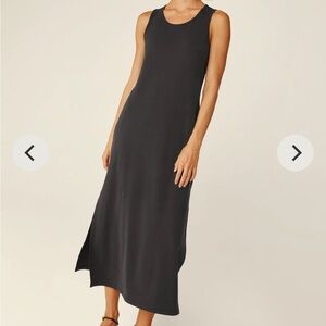 NWT Beyond Yoga Black Easy Mood Tank Midi Dress $118 Medium